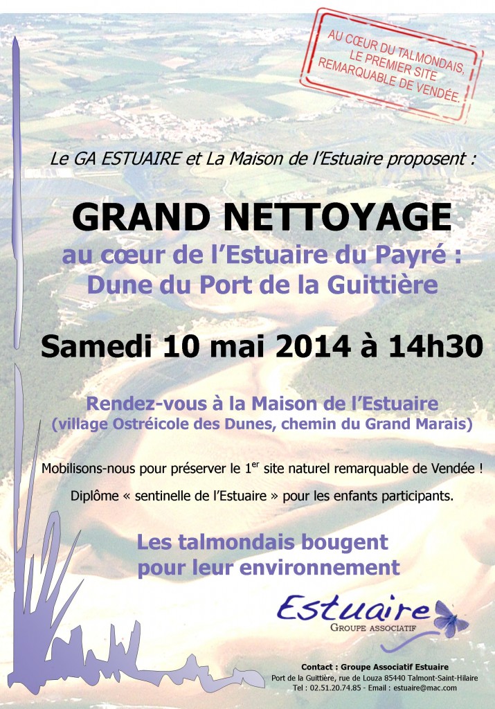 Journée nettoyage de estuaire du Payré le samedi 10 mai 2014 à 14h30